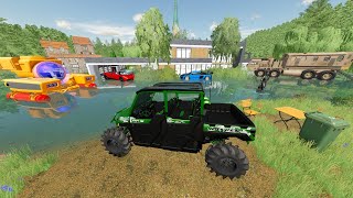 Using Submarine to Explore Abandoned City  Farming Simulator 22 [upl. by Odrick]