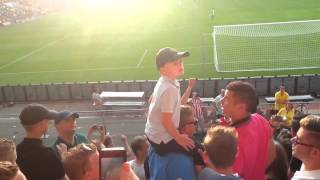 Young Boy Leads other Fans into Football Chant  Eindhoven we love you [upl. by Annia]