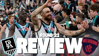 PORT ADELAIDE VS MELBOURNE  AFL REVIEW ROUND 22 2O24 [upl. by Yhtomiht685]