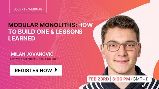 Joberty Webinar  Modular Monoliths  How to Build One amp Lessons Learned [upl. by Rebma262]