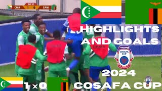 Comoros vs Zambia 10  Highlights and Goals  3nd Round  Group B  2024 COSAFA Cup [upl. by Richmond]