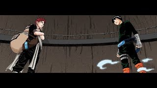 ROCK LEE VS GAARA ENGLISH SUB [upl. by Temhem]