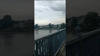 Putney railway bridge and pedestrian crossing London [upl. by Yeliab973]