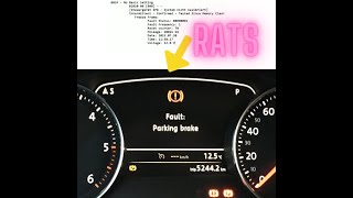 Touareg Parking Brake Basic Settings fault beep error fix [upl. by Linetta965]