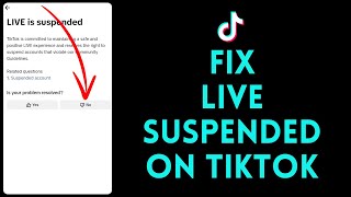 How to Fix Live Suspended on Tiktok 2024  Tiktok Tutorial [upl. by Caroline]