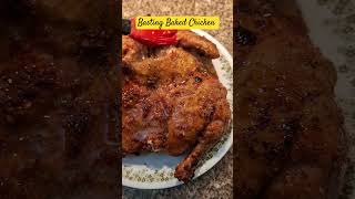 Basting Miller Chicken with Garlic and Ginger sauce basting baked chicken shortsfeed shorts [upl. by Attemaj320]