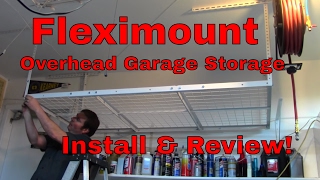 Fleximounts overhead garage storage install amp review [upl. by Portland]