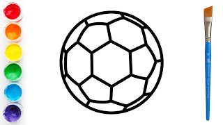 Soccer Ball Drawing Painting amp Coloring For Kids and Toddlers  Soccer Ball Draw drawing soccer [upl. by Sidhu]