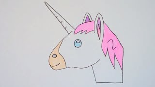 Как нарисовать смайлик единорог How to draw a smiley face Emoji unicorn [upl. by Iralam679]