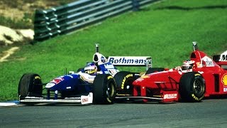 1997 European GP Jerez  SchumacherVilleneuve crash [upl. by Nariko849]