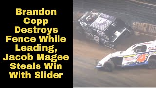 Copp Destroys Fence On Last Lap While Leading Magee Steals Win With Slider  Gateway Dirt Nationals [upl. by Mathi111]