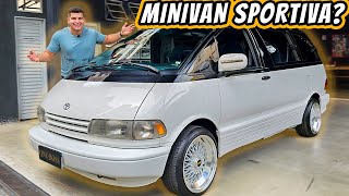 Toyota Previa 1993  Uma MINIVAN que faz DRIFT e que tem MOTOR CENTRAL [upl. by Gaddi163]