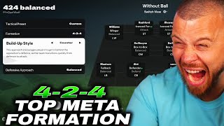 EA FC 25 MIND BLOWING META FORMATION 424 TUTORIAL BEST DEFENSE amp ATTACK KEY TACTIC amp PLAYER ROLE [upl. by Whang721]