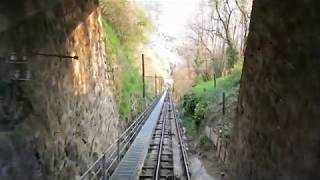 Standseilbahn 182001 Territet  Glion Talfahrt 2020  Green times  nature is coming [upl. by Anelhtak]