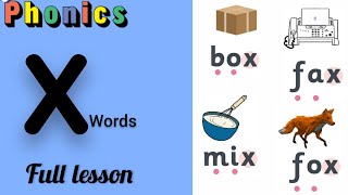 x words Jolly phonics x  words with x Phonics jolly phonics x sound [upl. by Lilia]