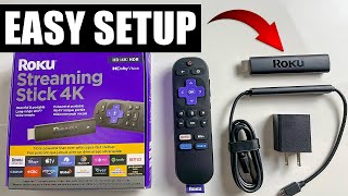 How to Set Up Roku Streaming Stick 4K on TV  Full Guide [upl. by Levitt]