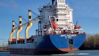 A general cargo ship returning after windturbine blade delivery [upl. by Gaspard]