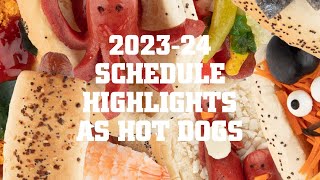 EXTENDED LINK  202324 Chicago Blackhawks Schedule Highlights as Hot Dogs [upl. by Nessej427]