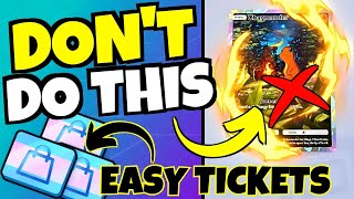 DONT WASTE CARDS EASY SHOP TICKETS amp EVENT PSA Pokemon TCG Pocket [upl. by Napier280]