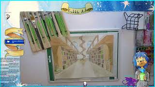 🎨 Das ist wo ich meine Bücher lagere 1Punkt Perspektive Aquarell 6x GerEng [upl. by Olrak]