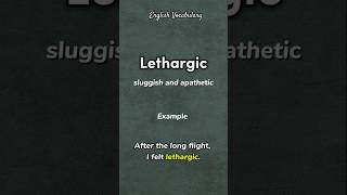 Lethargic  meaning  example  pronounce howtopronounce english shorts PronunciationManual [upl. by Wichern351]