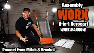 WORX Aerocart Wheelbarrow  assembly and banter 😂 Thank you Mitch and Brooke for this present 😊🙏🏾 [upl. by Yendis441]