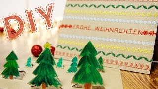 DIY Weihnachtskarten nähen  Weihnachtspost selber machen [upl. by Otilrac575]