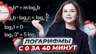 ЛОГАРИФМЫ НА ЕГЭ  ПОЙМЁШЬ С НУЛЯ ЗА 40 МИНУТ [upl. by Ylirama]