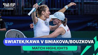 Iga Swiatek Katarzyna Kawa v Marie BouzkovaKaterina Siniakova  Poland v Czechia Match Highlights [upl. by Schonfield774]