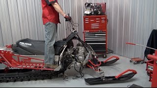 Polaris IQR 800 Mountain Mod Ep15 Rox Speed FX riser Grab Bar ski Alignment PowerModz [upl. by Cirad]