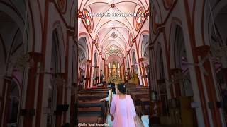 The Sacred Heart Basilica pondicherry travelwithrathi tamilnadutourism trendingshorts traveller [upl. by Refynnej]