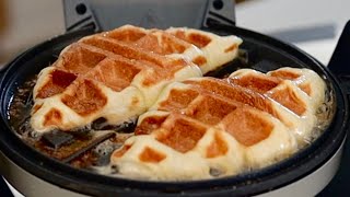 Best Homemade Waffle Recipe Croissant WafflesBelgian Waffles [upl. by Firahs]