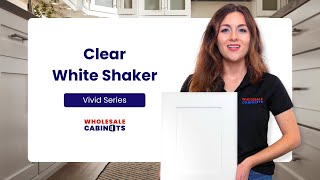 Clear White Shaker Door Sample from Wholesale Cabinets Vivid Series [upl. by Warfore]