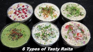 मिनटों में बनाएं 6 तरह के लाज़वाब रायते गर्मियों के लिए  6 Types of Raita  Summer Special Raita [upl. by Ainna315]