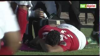 Blessure de Baghdad Bounedjah en finale de la Coupe de la CAF [upl. by Henarat522]