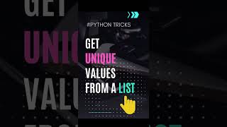 Python Tutorial for Beginners 3  3 Ways to Get Unique Values From a List python [upl. by Cormack]