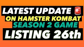 🚨UPDATE ON HAMSTER KOMBAT SEASON 2 GAME  How To Participate In the Current Stage touchbillions [upl. by Enahc]