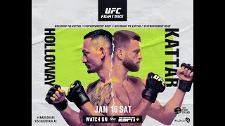 UFC on ABC Max Holloway vs Calvin Kattar  Live Coverage [upl. by Oecam196]