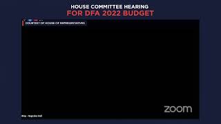 House committee hearing for DFA 2022 budget [upl. by Annorah]