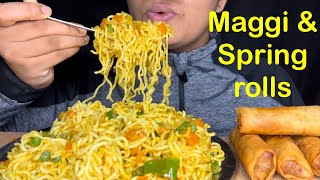 MAGGI  SPRING ROLLS  MUKBANG  ASMR  EATING SOUNDS [upl. by Coussoule]