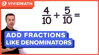 Add Fractions with Like Denominators Easy  VividMathcom [upl. by Torry10]