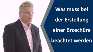 Was muss bei der Erstellung einer Broschüre beachtet werden [upl. by Yecac]