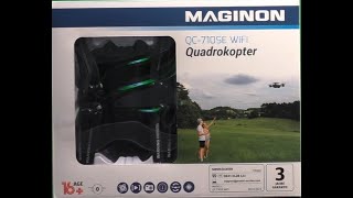 MAGINON QC710SE Quadrokopter mit WiFiKamera Drohne von Aldi quotUnboxingquot [upl. by Avin810]