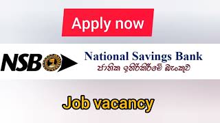 National Savings Bank  Executive Dealer Vacancy 2024 [upl. by Eidurt]