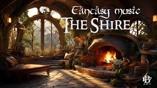 Cozy hobbit home The Shire Ambience amp Fantasy Music lordoftherings [upl. by Jeana965]