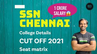 SSN College of Engineering cut off 2021  SSN College details 2022 [upl. by Aryaz]