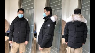 Canada Goose Wyndham Parka Black Label Try On Review [upl. by Harewood]