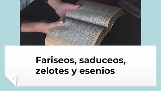 Fariseos esenios zelotes y saduceos  Historia [upl. by Uhn]