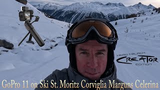 GoPro 11 on Ski Corviglia 2022 St Moritz Engadin Teil 1 [upl. by Nordin]