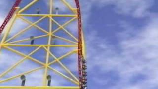 Top Thrill Dragster Animation [upl. by Eimaraj922]